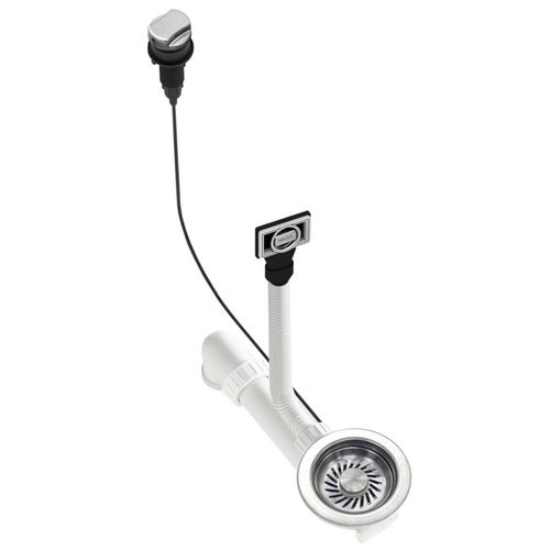 купить Сифон для кухонной мойки Helika-AquaSanita AQF-002V Stainless Steel + Plastic в Кишинёве 