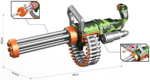 cumpără Armă de jucărie Wenyi WY2101C Mitralieră automată cu 30 gloanțe fine în Chișinău 