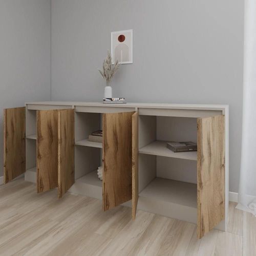cumpără Comodă Smartex (16498) Т8 200cm Kashemir+Stejar Inchis în Chișinău 
