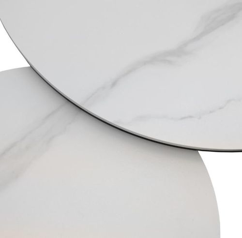 купить Журнальный столик Deco Dion Matte White Marble + Dark Bronze в Кишинёве 