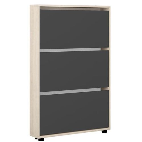 cumpără Raft pentru încălțăminte Mobildor-Lux Leo Slim 60x16x125H cm Sonoma/Anthracite în Chișinău 
