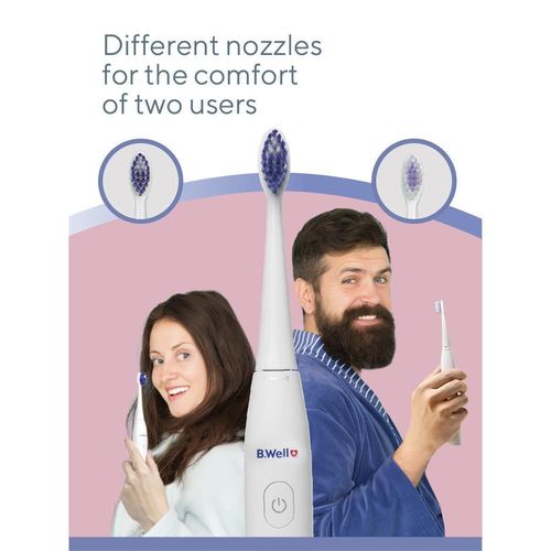 cumpără Periuță de dinți electrică B.Well PRO-850 alba (2 perii, USB cablu, husa) în Chișinău 