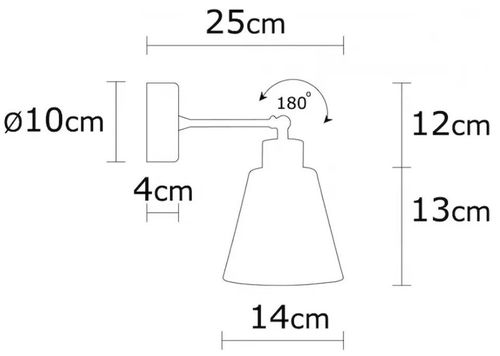 cumpără Candelabru de perete Trendy Lampa de perete Manavgat-N-612 14x25x14cm în Chișinău 