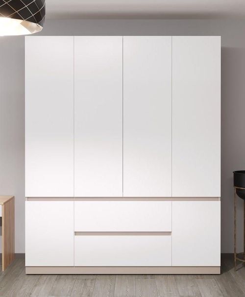 купить Шкаф Bayro Harmony 1800x2200x550 cu sertare gri piatra в Кишинёве 