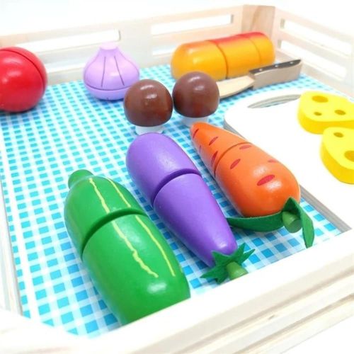 cumpără Jucărie Tooky Toy R25 /10 (47626) Set de legume din lemn TKI015 în Chișinău 