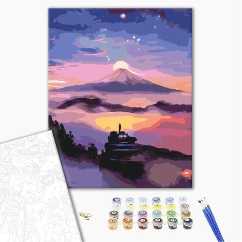 cumpără Tablou pe numere BrushMe BS51580 40x50cm (în cutie) Apus liliachiu în Chișinău 