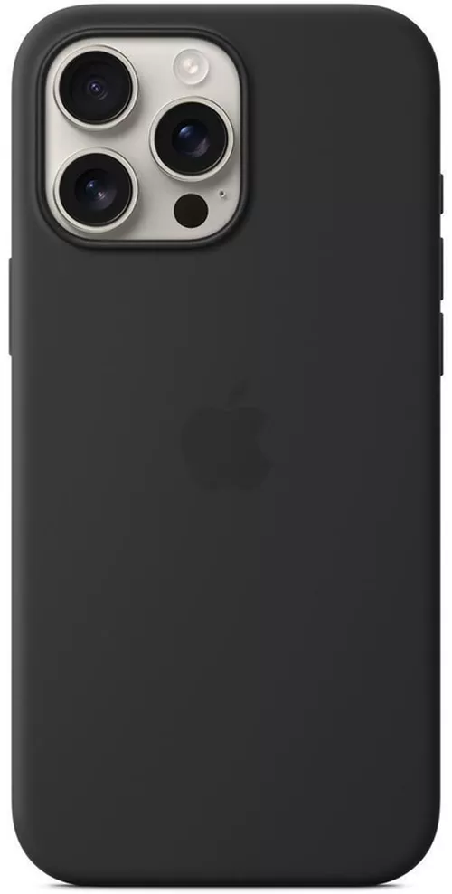 cumpără Husă pentru smartphone Apple iPhone 16 Pro Max Silicone Case with MagSafe Black MYYT3 în Chișinău 