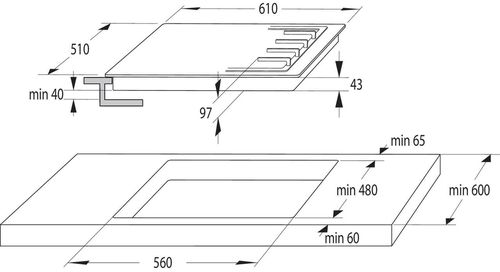cumpără Plită încorporabilă pe gaz Gorenje GTW641KB în Chișinău 