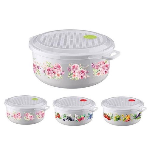 купить Контейнер для хранения пищи Бытпласт 45600 Емкость для холодильника/МВП Phibo 3l D23x11cm клапан в Кишинёве 