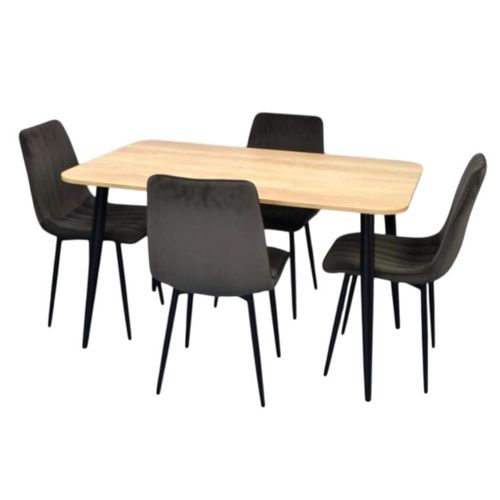 купить Комплект стол и стулья Evelin di Costacurta стол DT-405-2B + 4 стула XR-154B Dark Grey58 в Кишинёве 