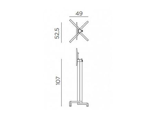 cumpără Picior masa din aluminiu NARDI BASE IBISCO HIGH (5 culori) în Chișinău 