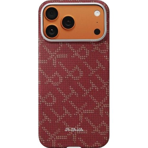 купить Чехол для смартфона Pitaka Iphone 17 Pro Ultra-Slim (Monogram-Gold/Red) (KI1702PTK) в Кишинёве 