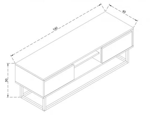 cumpără Comodă TV Trendy Laxus 140, Nuc 140x50x40cm în Chișinău 