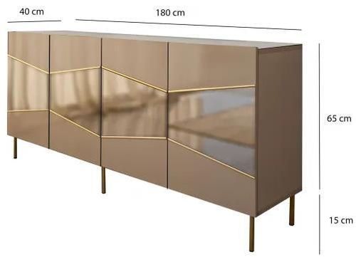 cumpără Comodă Trendy Nisa, Bronz, Aur (GTR001217) în Chișinău 