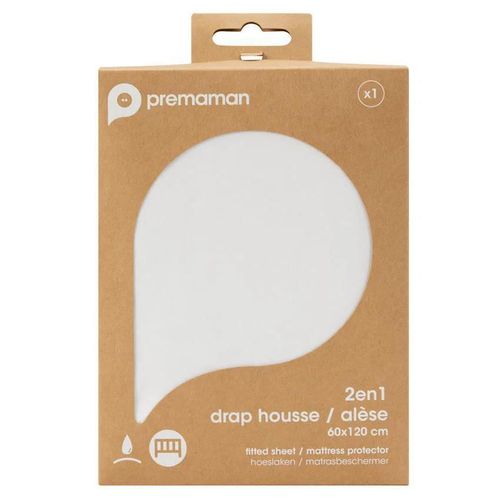 cumpără Lenjerie de pat pentru copii Premaman PCI7XD-BLA-UNQ Cearsaf cu elastic 2in1, 120x60cm în Chișinău 