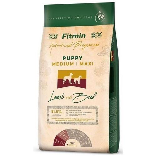 купить Корм для питомцев Fitmin Dog medium maxi puppy lamb&beef 2.5 kg в Кишинёве 