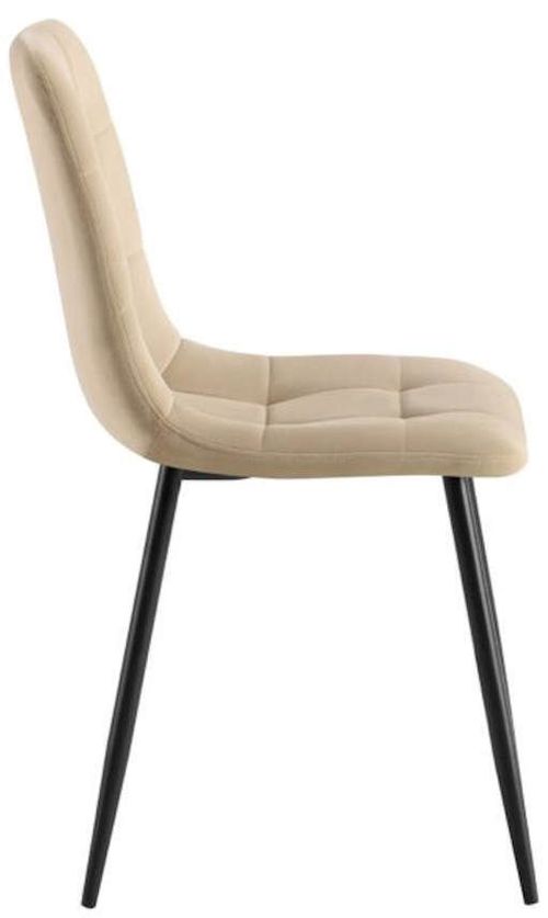 купить Стул Interdepo TED new, Beige Velvet 20A17BLK-06 в Кишинёве 