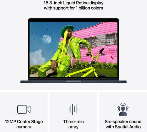 cumpără Laptop Apple MacBook Air 15" M5 10c/10g 16/512 GB Midnight MDVH4 în Chișinău 