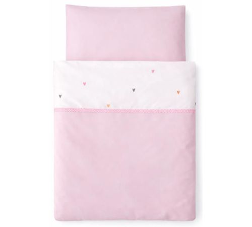 cumpără Lenjerie de pat pentru copii Veres VR 153.1.34 Бело-розовая с сердечками (90x110/40x60) (3ед.) în Chișinău 