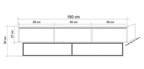 cumpără Comodă TV Trendy Milo 180 180x50x40cm în Chișinău 
