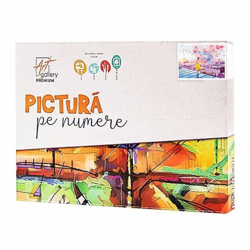 купить Картина по номерам Art Gallery CX4428 20x30cm Fata cu baloane pe acoperis в Кишинёве 