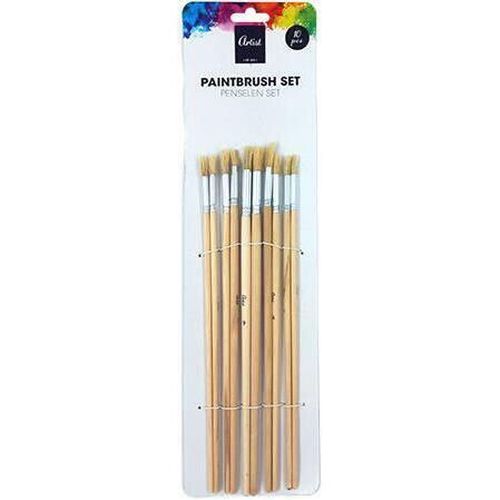 купить Набор для творчества Promstore 47459 Набор кистей для рисования Artist 10шт, ручка дерево в Кишинёве 
