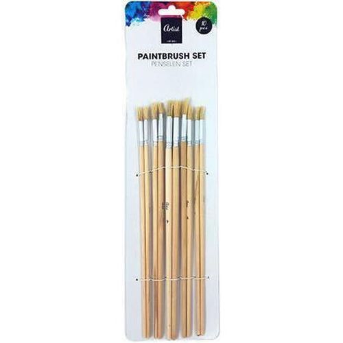 купить Набор для творчества Promstore 47459 Набор кистей для рисования Artist 10шт, ручка дерево в Кишинёве 