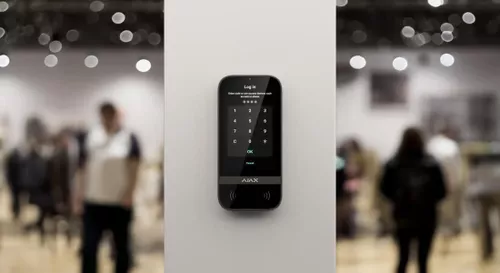 купить Аксессуар для систем безопасности Ajax KeyPad TouchScreen (8EU) ASP white в Кишинёве 