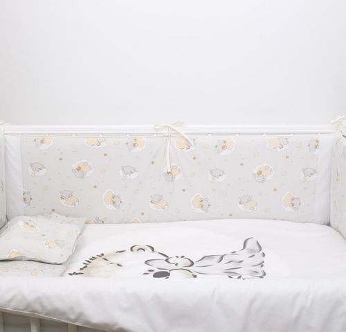 купить Детское постельное белье PernaMea Set lenjerie 8 piese Teddy love Grey (PM.100262/11) в Кишинёве 
