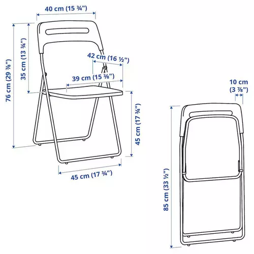 купить Стул Ikea Nisse (Negru) в Кишинёве 
