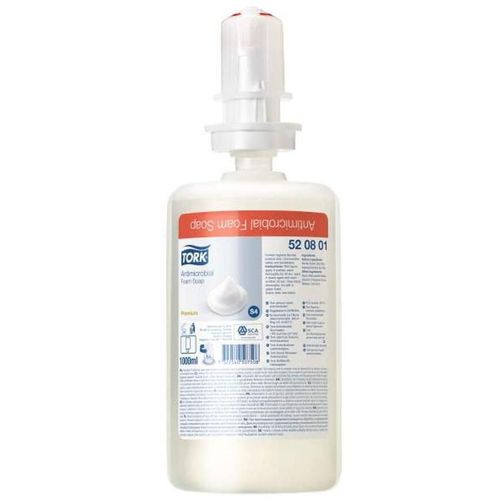 купить Дозатор для мыла Tork 520801 Sapun-Spuma Antibacterian S4, 2500dz, 1000ml/6, Incolor, Premium в Кишинёве 