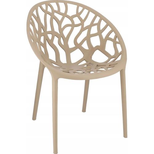 купить Стул Jumi CM-102569 Scaun terasa ALBERO din plastic, Bej в Кишинёве 