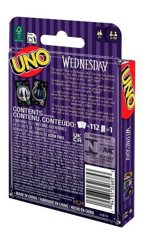 купить Настольная игра Mattel JHB18 Joc de cărți UNO Wednesday в Кишинёве 