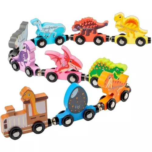 cumpără Mașină Baby Mix 57334 дерев. Montessori Поезд Dino în Chișinău 