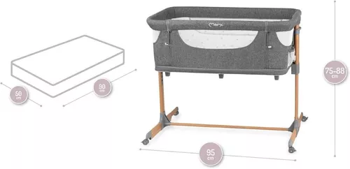 cumpără Țarc MoMi Smart Bed 4 in 1 - gray în Chișinău 