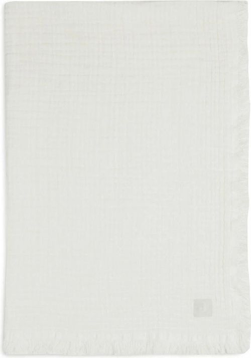 cumpără Lenjerie de pat pentru copii Jollein 521-557-66041 Paturica Muslin Fringe Ivory, 120x120cm în Chișinău 