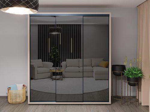 купить Шкаф Bayro Parma Graphite 2000x2250x600 серый камень, купе в Кишинёве 