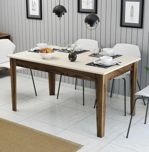 cumpără Masă Trendy Milan 517-Nuc, Crem 145x75x88cm în Chișinău 