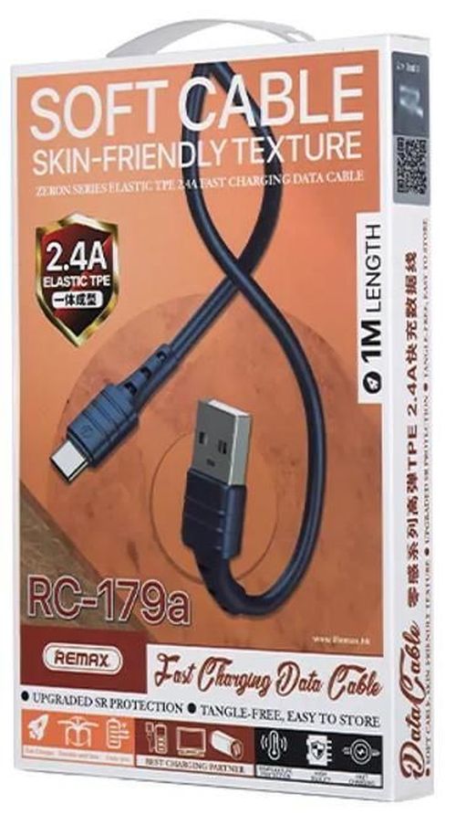 купить Кабель для моб. устройства Remax RC-179a Blue, TPE cable typeC в Кишинёве 