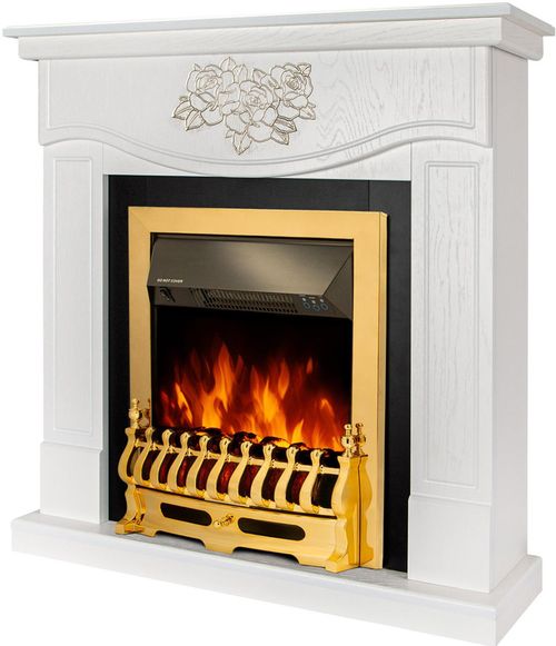 купить Камин электрический ArtFlame Auren & Galileo Gold, 950x930x270mm, Alb в Кишинёве 