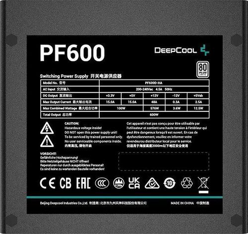 купить Блок питания для ПК Deepcool PF600X, 600W в Кишинёве 