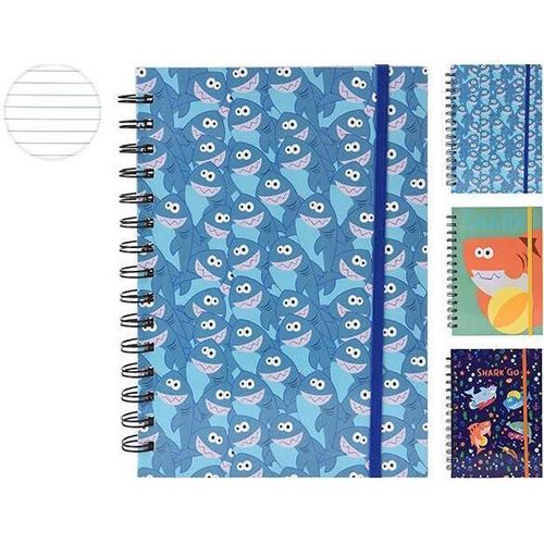 купить Блокнот Promstore 47886 Блокнот А5 Акула на спирали с резинкой 160 листов, тв обл в Кишинёве 