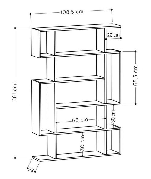 cumpără Raft de birou Trendy Mito, Stejar Sonoma, Antracit 110x161x25cm, raft de carti în Chișinău 