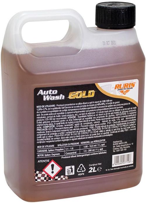 cumpără Produse chimice auto Ruris Detergent Auto Wash Gold 2L în Chișinău 