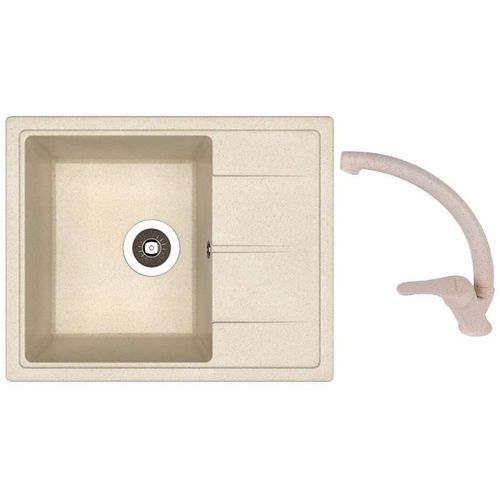купить Мойка кухонная со смесителем Dr.Gans Nika 580 + SanDonna F 1069 bej в Кишинёве 