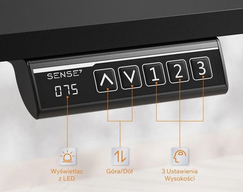 купить Офисный стол Sense7 Nojo Light 140x70 Black в Кишинёве 
