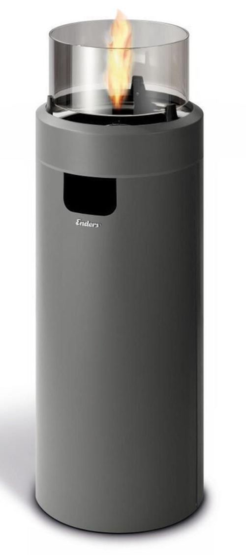 cumpără Încălzitor de exterior Enders Semineu pe gaz Nova Led L, Grey/Black (560530) în Chișinău 