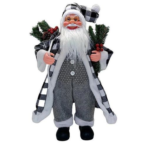 cumpără Decor de Crăciun și Anul Nou Promstore 01871 Mos Crăciun, 60cm, Nordic Style cu crengi de brad în Chișinău 