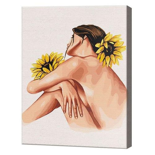 купить Картина по номерам BrushMe BS54281 Pictura pe numere 40x50cm Eco Imbratisarea cu floarea soarelui в Кишинёве 