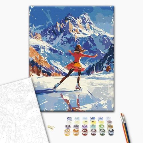 купить Картина по номерам BrushMe BS54113 40x50cm (în cutie) Dans pe gheață в Кишинёве 